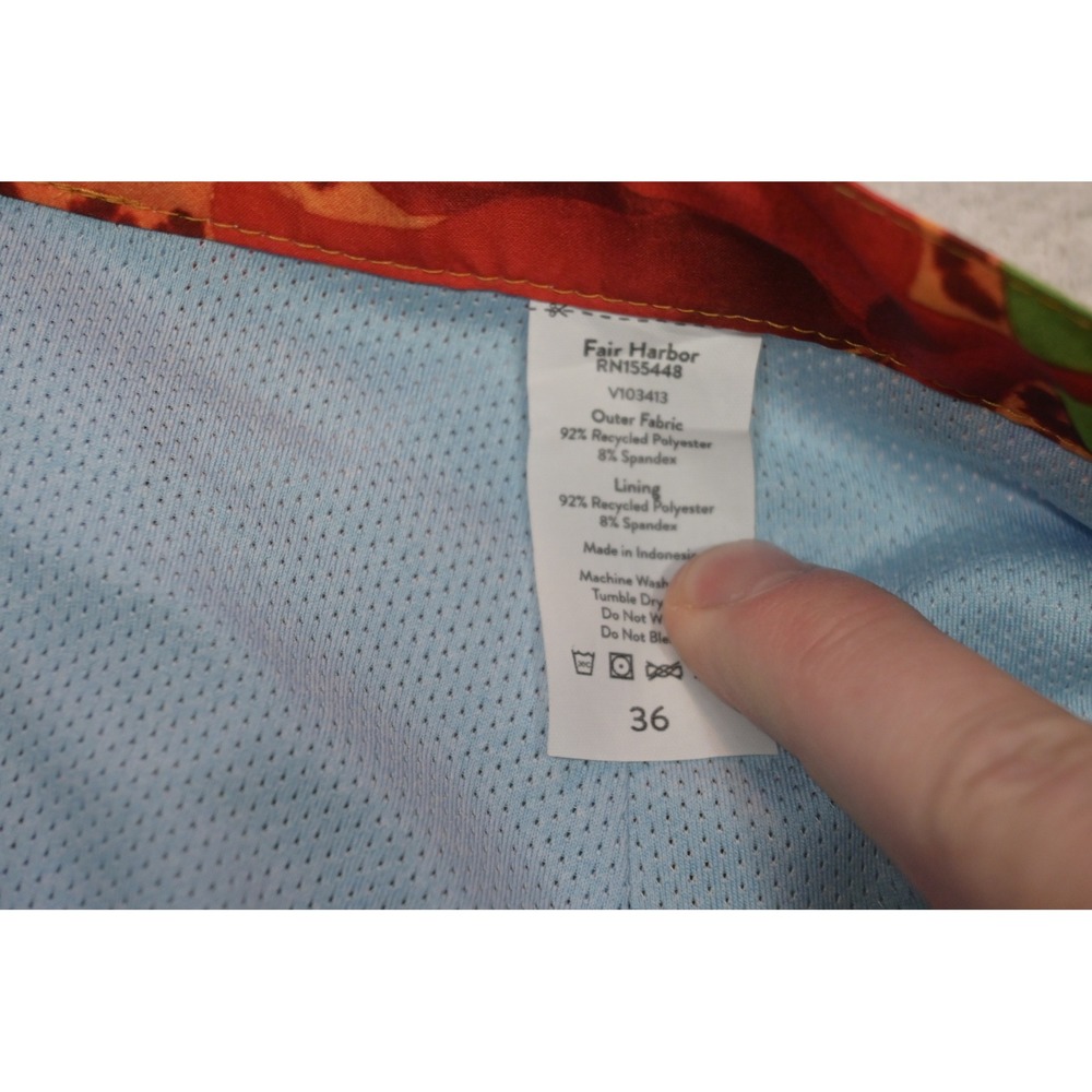 Fair Harbor Swim Trunks Mens 36 Lined Floral Leopard Board Shorts‎ Stretch - Picture 5 of 8